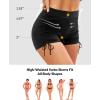 imageWomen Swim Shorts High Waisted Swimsuit Shorts Tummy Control Bathing Suit Bottom Plus Size BoyshortsBlack