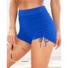 imageWomen Swim Shorts High Waisted Swimsuit Shorts Tummy Control Bathing Suit Bottom Plus Size BoyshortsBlue