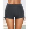 imageWomen Swim Shorts High Waisted Swimsuit Shorts Tummy Control Bathing Suit Bottom Plus Size BoyshortsDark Gray