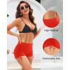 imageWomen Swim Shorts High Waisted Swimsuit Shorts Tummy Control Bathing Suit Bottom Plus Size BoyshortsStraightcut Waist Red