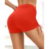 imageWomen Swim Shorts High Waisted Swimsuit Shorts Tummy Control Bathing Suit Bottom Plus Size BoyshortsStraightcut Waist Red