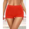 imageWomen Swim Shorts High Waisted Swimsuit Shorts Tummy Control Bathing Suit Bottom Plus Size BoyshortsStraightcut Waist Red