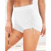 imageWomen Swim Shorts High Waisted Swimsuit Shorts Tummy Control Bathing Suit Bottom Plus Size BoyshortsWhite