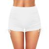 imageWomen Swim Shorts High Waisted Swimsuit Shorts Tummy Control Bathing Suit Bottom Plus Size BoyshortsWhite