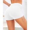 imageWomen Swim Shorts High Waisted Swimsuit Shorts Tummy Control Bathing Suit Bottom Plus Size BoyshortsWhite