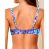 imageWomen Underwire Bikini Top  2025 Push Up Swimsuit Tops Padded Bra Bathing SuitBlue Floral