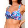 imageWomen Underwire Bikini Top  2025 Push Up Swimsuit Tops Padded Bra Bathing SuitBlue Floral