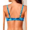 imageWomen Underwire Bikini Top  2025 Push Up Swimsuit Tops Padded Bra Bathing SuitBlue Leaves