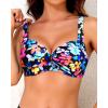 imageWomen Underwire Bikini Top  2025 Push Up Swimsuit Tops Padded Bra Bathing SuitColorful Floral