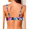 imageWomen Underwire Bikini Top  2025 Push Up Swimsuit Tops Padded Bra Bathing SuitColorful Floral