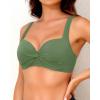 imageWomen Underwire Bikini Top  2025 Push Up Swimsuit Tops Padded Bra Bathing SuitOlive Green