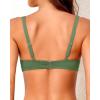 imageWomen Underwire Bikini Top  2025 Push Up Swimsuit Tops Padded Bra Bathing SuitOlive Green