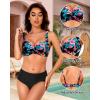 imageWomen Underwire Bikini Top  2025 Push Up Swimsuit Tops Padded Bra Bathing SuitTropic Floral