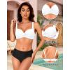 imageWomen Underwire Bikini Top  2025 Push Up Swimsuit Tops Padded Bra Bathing SuitWhite