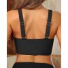 imageWomens Bikini Top  Supportive Swimsuit for Large Bust  2025 Cut Out Twist Swim TopBlack