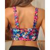 imageWomens Bikini Top  Supportive Swimsuit for Large Bust  2025 Cut Out Twist Swim TopColorful Floral