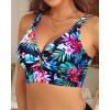 imageWomens Bikini Top  Supportive Swimsuit for Large Bust  2025 Cut Out Twist Swim TopMulti Floral