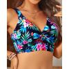 imageWomens Bikini Top  Supportive Swimsuit for Large Bust  2025 Cut Out Twist Swim TopMulti Floral
