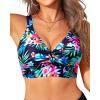 imageWomens Bikini Top  Supportive Swimsuit for Large Bust  2025 Cut Out Twist Swim TopMulti Floral