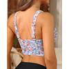 imageWomens Bikini Top  Supportive Swimsuit for Large Bust  2025 Cut Out Twist Swim TopOrange Floral Print