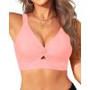 imageWomens Bikini Top  Supportive Swimsuit for Large Bust  2025 Cut Out Twist Swim TopPink