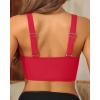 imageWomens Bikini Top  Supportive Swimsuit for Large Bust  2025 Cut Out Twist Swim TopRed