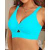 imageWomens Bikini Top  Supportive Swimsuit for Large Bust  2025 Cut Out Twist Swim TopTeal