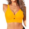 imageWomens Bikini Top  Supportive Swimsuit for Large Bust  2025 Cut Out Twist Swim TopYellow
