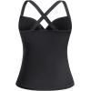 imageWomens Underwire Tankini Top Only  Push Up Swimsuit Top with Bra Support Tummy Control Bathing Suit Top No Bottom 2025Black