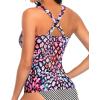 imageWomens Underwire Tankini Top Only  Push Up Swimsuit Top with Bra Support Tummy Control Bathing Suit Top No Bottom 2025Colorful Leopard