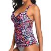 imageWomens Underwire Tankini Top Only  Push Up Swimsuit Top with Bra Support Tummy Control Bathing Suit Top No Bottom 2025Colorful Leopard