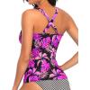 imageWomens Underwire Tankini Top Only  Push Up Swimsuit Top with Bra Support Tummy Control Bathing Suit Top No Bottom 2025Pink Floral