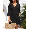 imageYonique Terry Cloth Cover Up  Long Sleeve Cover Swimsuit Hooded Zipper Beach Coverup with PocketsBlack