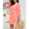 imageYonique Terry Cloth Cover Up  Long Sleeve Cover Swimsuit Hooded Zipper Beach Coverup with PocketsCoral Pink