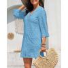 imageYonique Terry Cloth Cover Up  Long Sleeve Cover Swimsuit Hooded Zipper Beach Coverup with PocketsSky Blue