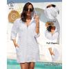 imageYonique Terry Cloth Cover Up  Long Sleeve Cover Swimsuit Hooded Zipper Beach Coverup with PocketsWhite