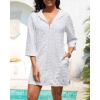 imageYonique Terry Cloth Cover Up  Long Sleeve Cover Swimsuit Hooded Zipper Beach Coverup with PocketsWhite