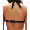 imageYonique Women Halter Bikini Top Only Padded Swimsuits Tops Vintage Bathing Suit Top No BottomBlack