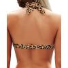 imageYonique Women Halter Bikini Top Only Padded Swimsuits Tops Vintage Bathing Suit Top No BottomLeopard