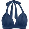 imageYonique Women Halter Bikini Top Only Padded Swimsuits Tops Vintage Bathing Suit Top No BottomNavy Blue