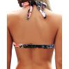 imageYonique Women Halter Bikini Top Only Padded Swimsuits Tops Vintage Bathing Suit Top No BottomPeach Blossom