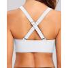 imageYonique Women Halter Bikini Top Only Padded Swimsuits Tops Vintage Bathing Suit Top No BottomPure White