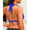 imageYonique Women Halter Bikini Top Only Padded Swimsuits Tops Vintage Bathing Suit Top No BottomRoyal Blue