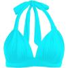 imageYonique Women Halter Bikini Top Only Padded Swimsuits Tops Vintage Bathing Suit Top No BottomTurquoise