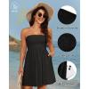 imageYonique Women Terry Cloth Cover up  Strapless Beach Cover Up Tube Top with PocketsBlack
