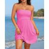 imageYonique Women Terry Cloth Cover up  Strapless Beach Cover Up Tube Top with PocketsPink