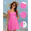 imageYonique Women Terry Cloth Cover up  Strapless Beach Cover Up Tube Top with PocketsPink