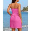 imageYonique Women Terry Cloth Cover up  Strapless Beach Cover Up Tube Top with PocketsPink
