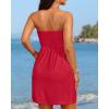 imageYonique Women Terry Cloth Cover up  Strapless Beach Cover Up Tube Top with PocketsRed