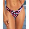 imageYonique Women Thong Bikini Bottom Bathing Suit BottomColorful Leopard
